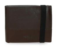 Pepe Jeans Ithaca Cartera con Cinta elástica Marrón 11,5x8,5x1 cms Piel by Joumma Bags