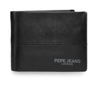 Pepe Jeans Ithaca Cartera con Monedero Negro 11x8x1 cms Piel by Joumma Bags