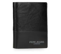 Pepe Jeans Ithaca Cartera con Tarjetero Negro 8,5x11x1 cms Piel by Joumma Bags