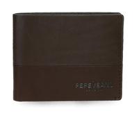 Pepe Jeans Ithaca Cartera Horizontal con Billetera Extraible Marrón 11x8,5x1 cms Piel by Joumma Bags