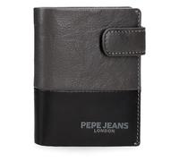 Pepe Jeans Ithaca Cartera Vertical con Cierre de Clic Gris 8,5x10,5x1 cms Piel by Joumma Bags