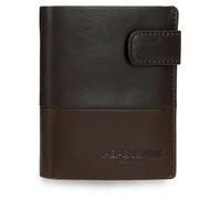 Pepe Jeans Ithaca Cartera Vertical con Cierre de Clic Marrón 8,5x10,5x1 cms Piel by Joumma Bags
