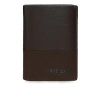 Pepe Jeans Ithaca Cartera Vertical con Monedero Marrón 8,5x11,5x1 cms Piel by Joumma Bags