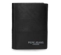 Pepe Jeans Ithaca Cartera Vertical Negro 8,5x10,5x1 cms Piel by Joumma Bags