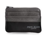 Pepe Jeans Ithaca Monedero con Tarjetero Gris 11x7x1,5 cms Piel by Joumma Bags