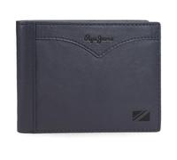 Pepe Jeans Jacket Billetero con Monedero Azul 12,5x9,5x1 cms Piel by Joumma Bags