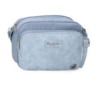 Pepe Jeans Jana Bandolera Azul 21,5x15x5 cms Poliéster con Detalles en Piel Sintética by Joumma Bags
