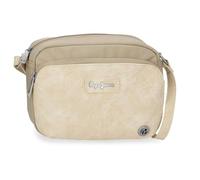 Pepe Jeans Jana Bandolera Beige 21,5x15x5 cms Poliéster con Detalles en Piel Sintética by Joumma Bags