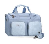 Pepe Jeans Jana Bolsa de Viaje Azul 40x25x20 cms Poliéster con Detalles en Piel Sintética by Joumma Bags