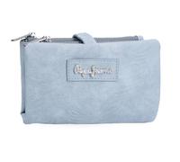 Pepe Jeans Jana Cartera con Monedero Azul 14,5x9x2 cms Poliéster con Detalles en Piel Sintética by Joumma Bags