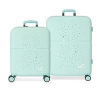 Pepe Jeans Jane Juego de maletas Azul 55/70 cms Rígida ABS Cierre TSA integrado 116L 7,54 kgs 4 Ruedas dobles Equipaje de Mano