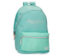 Pepe Jeans Jane Mochila para Portátil Doble Compartimento 15,6" Azul 31x44x17,5 cms Poliéster 20,46L