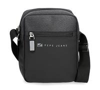 Pepe Jeans Jarvis Bandolera Mediana Negro 17x22x6 cms Poliéster con detalles en Piel Sintética