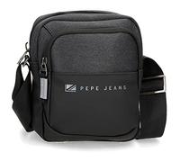 Pepe Jeans Jarvis Bandolera Negro 15x19,5x6 cms Poliéster con detalles en Piel Sintética