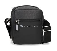 Pepe Jeans Jarvis Bandolera Pequeña Negro 15x19,5x6 cms Poliéster con detalles en Piel Sintética