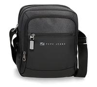 Pepe Jeans Jarvis, Equipaje Bolsa De Mensajero Hombre, Negro (Black), 22x27x8 Cms