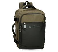 Pepe Jeans Jarvis Maleta de Cabina Verde 25x40x17 cms Piel Sintética y Poliéster 17L 1 kgs Equipaje Mano by Joumma Bags