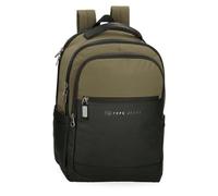 Pepe Jeans Jarvis Mochila para Portátil 15,6" Verde 31x44x15 cms Piel Sintética y Poliéster 20,46L by Joumma Bags