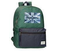 Pepe Jeans Jebb Mochila Escolar Adaptable A Carro Portátil 15,6 Pulgadas Verde 31x44x17,5 cm Poliéster 23,87L by Joumma Bags