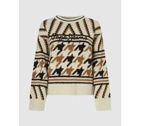 Pepe Jeans Jersey de mujer cropped canalé. Marrón 2