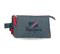 Pepe Jeans Kay Estuche Triple Azul 22x12x5 cms Poliéster