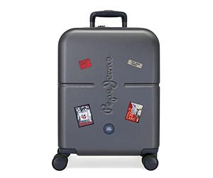 Pepe Jeans Kay Maleta de cabina, Azul, Rígida, 4 Ruedas dobles