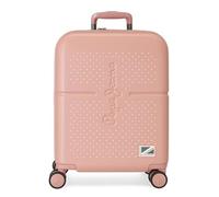 Pepe Jeans Laila Maleta de cabina Rosa 40x55x20 cms Rígida ABS Cierre TSA integrado 37L 3,22 kgs 4 Ruedas dobles Equipaje de Mano