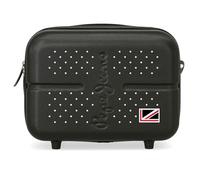 Pepe Jeans Laila Neceser Adaptable con Bandolera Negro 29x21x15 cms Rígido ABS 9,14L