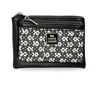 Pepe Jeans Lana Monedero Neceser Negro 17x9x2 cms Piel sintética