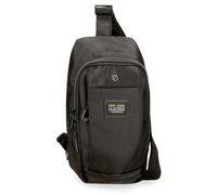 Pepe Jeans Leighton Bandolera Cruzada Negro 18x35x9 cms Poliéster
