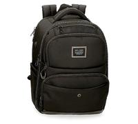 Pepe Jeans Leighton Mochila para Portátil Negro 33x40x17 cms Poliéster 22,44L
