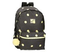Pepe Jeans Leire Mochila Escolar, Negro | Adaptable a Carro, Poliéster, 31x44x17,5 cms, 20,46L