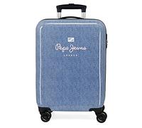 Pepe Jeans Lena Maleta de cabina Azul 38x55x20 cms Rígida ABS Cierre de combinación lateral 34L 2 kgs 4 Ruedas equipaje mano