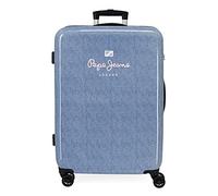 Pepe Jeans Lena Maleta mediana Azul 48x68x26 cms Rígida ABS Cierre de combinación lateral 70L 3 kgs 4 Ruedas