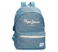 Pepe Jeans Lena Mochila Escolar Adaptable a Carro Azul 31x42x17,5 cms Poliéster