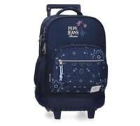 Pepe Jeans Lenay Mochila Compact 2 Ruedas Marino 32x43x21 cm Poliéster 29L by Joumma Bags