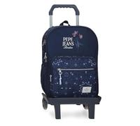 Pepe Jeans Lenay Mochila Escolar con Carro Marino 30x40x13 cm Poliéster 15,6L by Joumma Bags