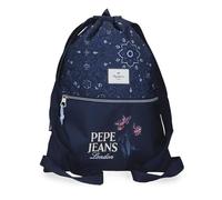 Pepe Jeans Lenay Mochila Saco con Cremallera Marino 35x46x0 cm Poliéster 0L by Joumma Bags