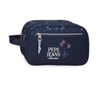 Pepe Jeans Lenay Neceser Dos Compartimentos Adaptable Marino 26x16x12 cm Poliéster 4,99L by Joumma Bags