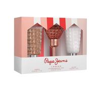 Pepe Jeans Life Is Now For Her Estuche Regalo Perfumes de Mujer Pack de 3 Piezas Eau de Parfum 30ml, Body Lotion 50ml y Shower Gel 50ml Set Fragancia Floral y Oriental Colonia Mujer