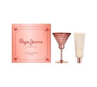 Pepe Jeans Life Is Now For Her Perfumes de Mujer Estuche 2 Piezas | Pack Regalo, Eau de Parfum 80ml y Body Lotion 80ml, Set Fragancia Floral, Oriental y Ambarada