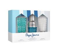 Pepe Jeans Life Is Now For Him Estuche Regalo Perfumes Hombre Pack de 3 Piezas Eau de Toilette 30ml, After Shave 50ml y Shower Gel 50ml Set Fragancia Aromática y Amaderada