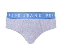 Pepe Jeans Logo BF LR 2P Briefs, Gris (Grey Marl), L (Pack de 2) para Hombre