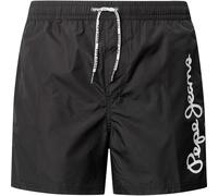 Pepe Jeans Logo Swimshort Pantalones Cortos, Negro (Negro), S para Hombre
