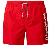 Pepe Jeans Logo Swimshort Pantalones Cortos, Rojo (Rojo), L para Hombre