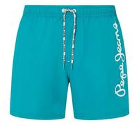 Pepe Jeans Logo Swimshort, Swim Trunks Hombre, Azul (Dark Turquoise Blue), M