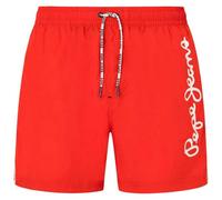 Pepe Jeans Logo Swimshort, Swim Trunks Hombre, Rojo (Cherry Red), S