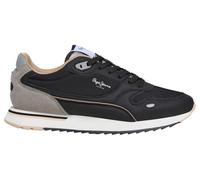 Pepe Jeans London Bexley City M Zapatillas de Cuero para Hombre, Ajuste Regular, Lavado Azul