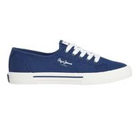 Pepe Jeans London Brady Basic W Mujer Ajuste Regular Zapatillas de Cuero, Lavado Azul