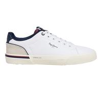 Pepe Jeans London Kenton Campus M Zapatillas de Cuero de Ajuste Regular para Hombre, Lavado Azul